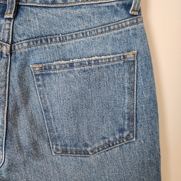 NWT Brandon Maxwell | Scooped Waist Straight Leg Jeans in Trinity Wash - Size 26 - Picture 8 of 13